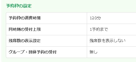 トリミングの予約枠設定