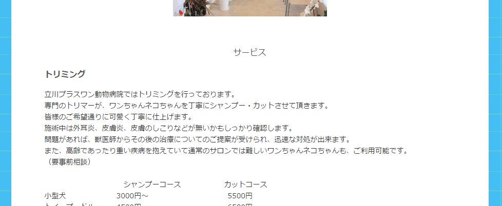 1.立川プラスワン動物病院様の例1