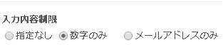 4.数値のみに入力制限設定