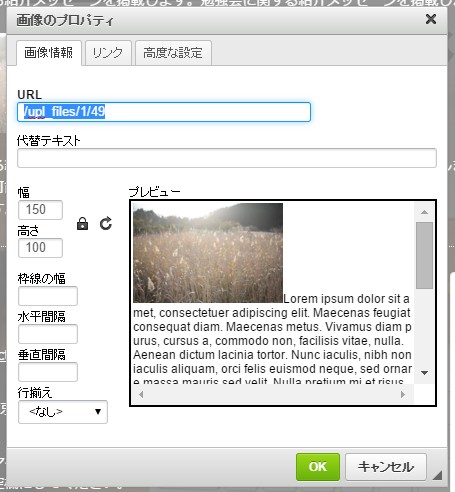 6.画像編集用モーダルが表示される