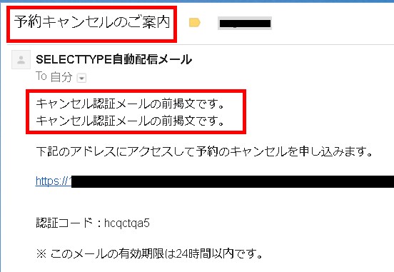 4.認証メールの様子
